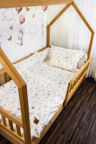 Povlečení do postýlky 120×90 Len květ