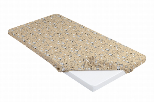 Prostěradlo do postýlky 60x120 Krémové skandinávské vzory
